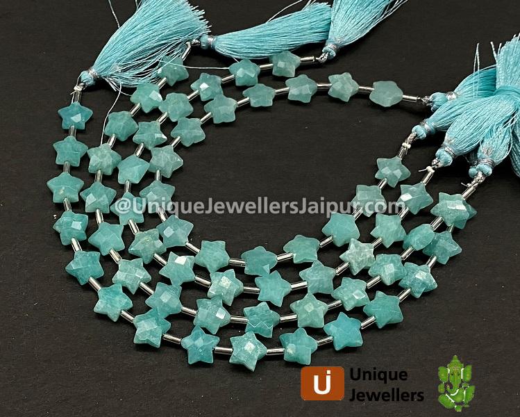 Amazonite Faceted Star Beads